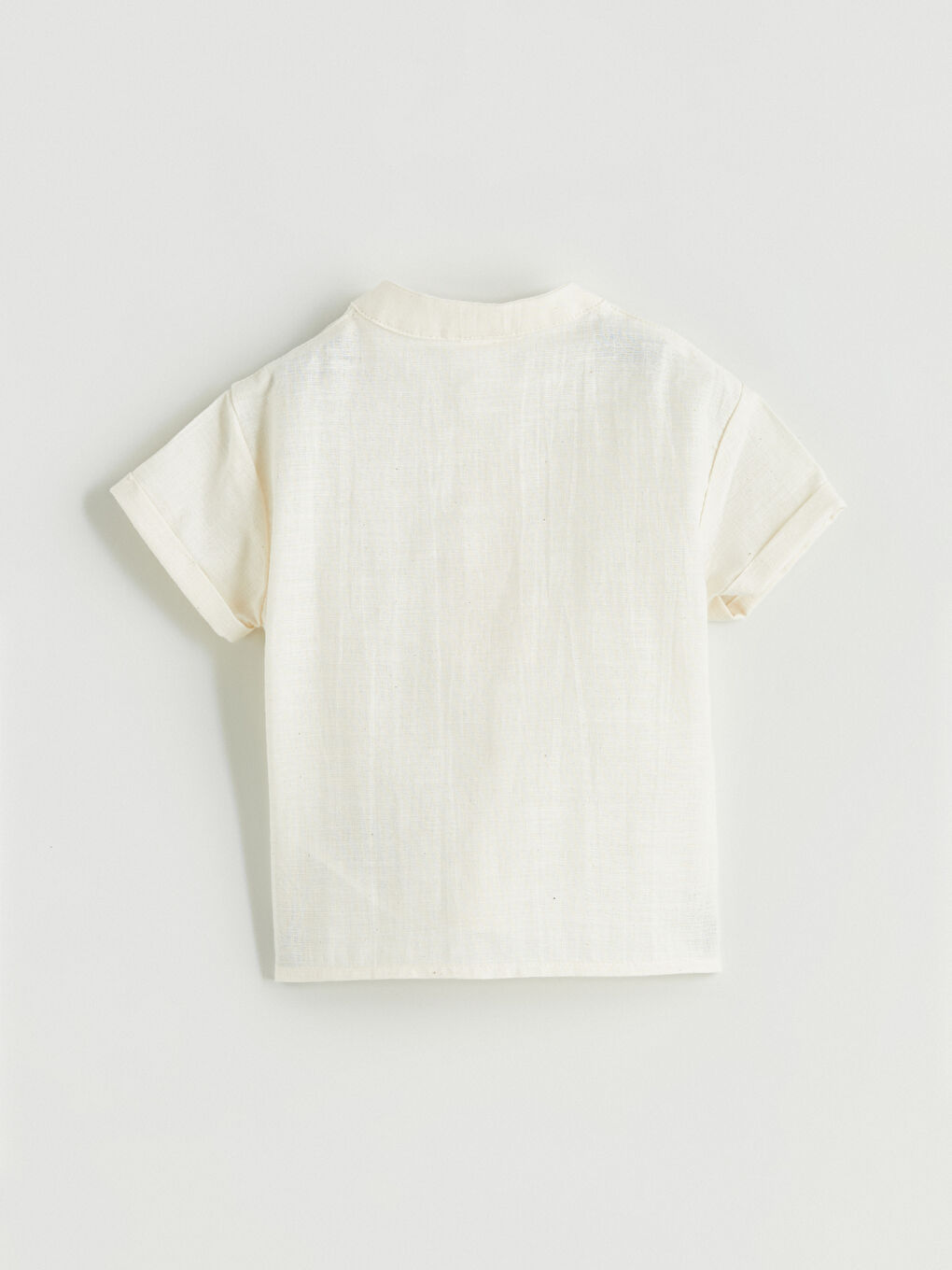 Bej Hakim Yaka Erkek Bebek Gömlek-1