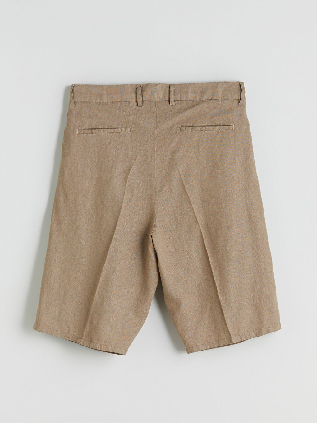 Kahverengi Rahat Kalıp Poplin Erkek Şort-5
