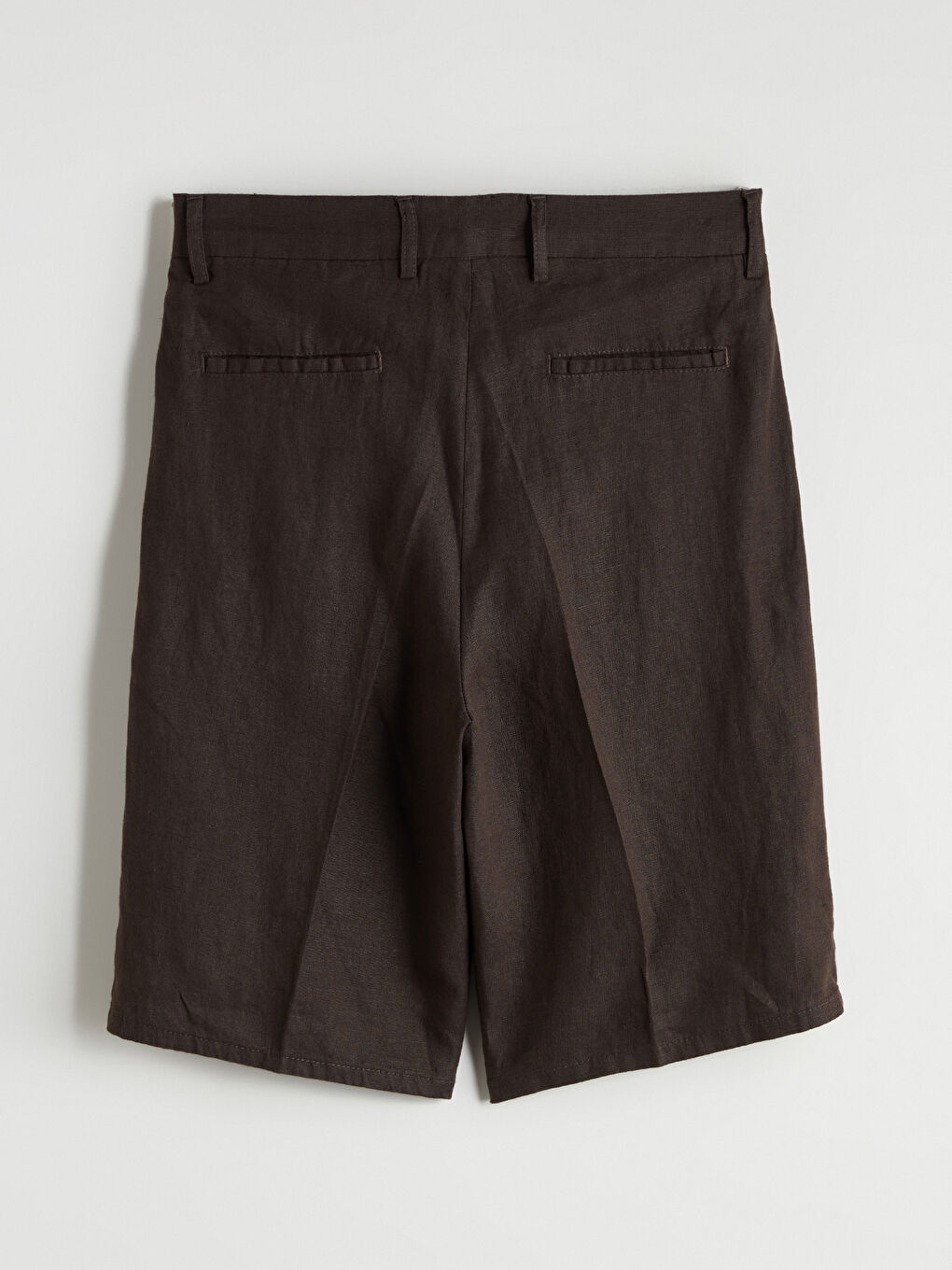 Kahverengi Rahat Kalıp Poplin Erkek Şort-5