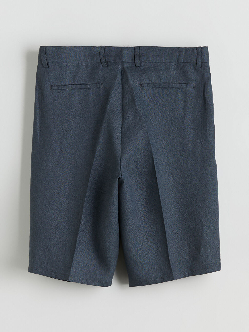 Gri Rahat Kalıp Poplin Erkek Şort-5