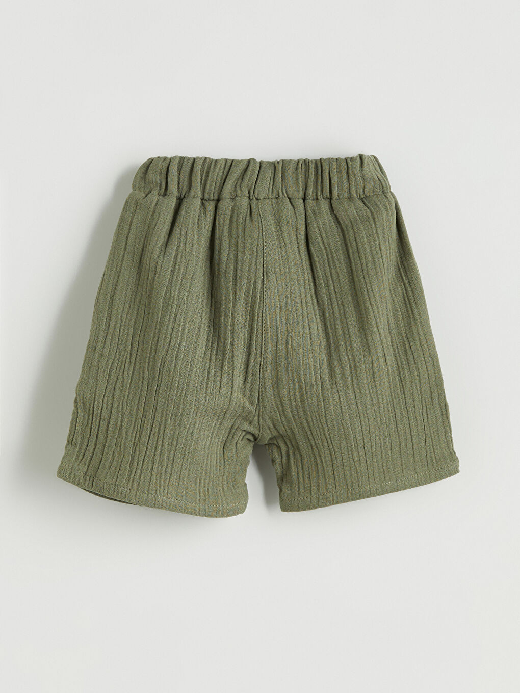 Yeşil Erkek Bebek Cepli Müslin Şort-1