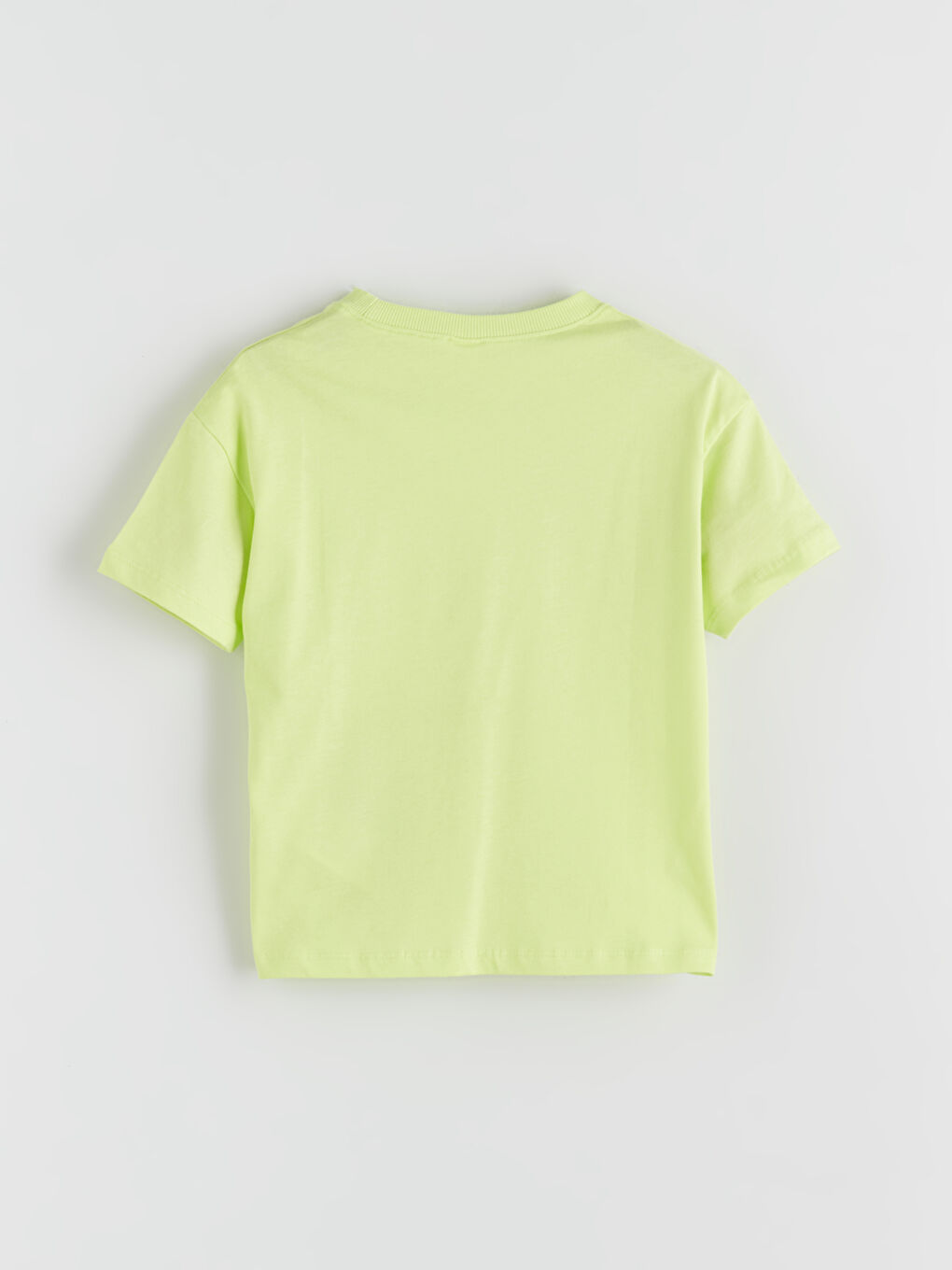 Yeşil Bisiklet Yaka Baskılı Erkek Çocuk Tişört-4