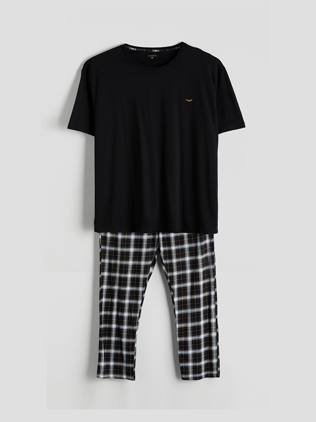 Siyah Standart Kalıp Erkek Pijama Takımı-8