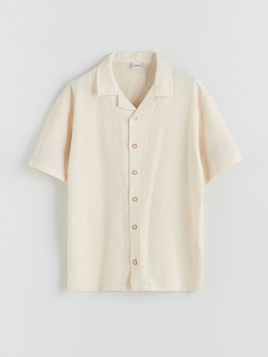 Ekru Basic Kısa Kollu Erkek Çocuk Gömlek