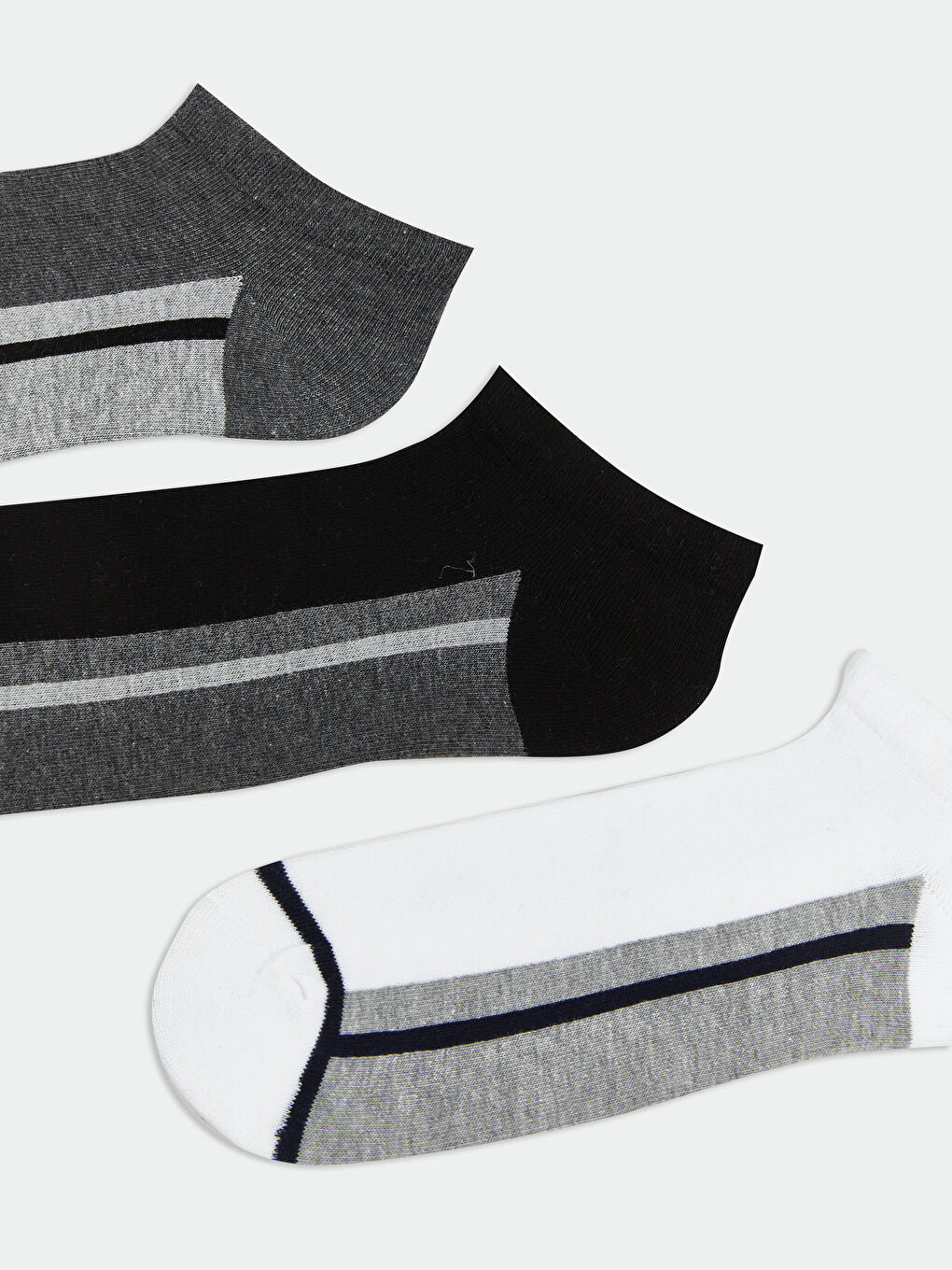 Karışık Çizgili Erkek Patik Çorap 5'li-1