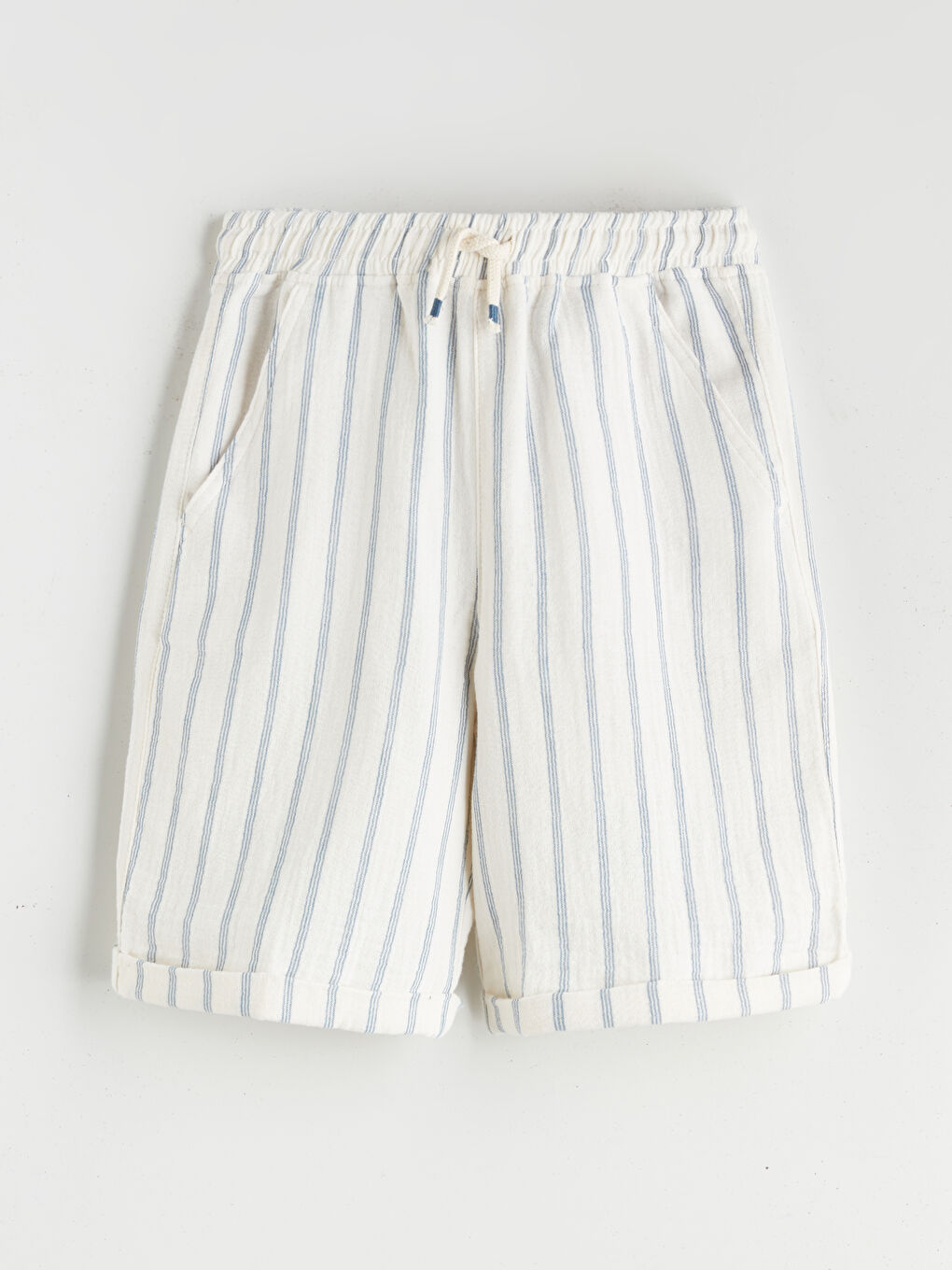LCW Kids Elasticated Waist Muslin Boys' Shorts -S5S051Z4-LEN