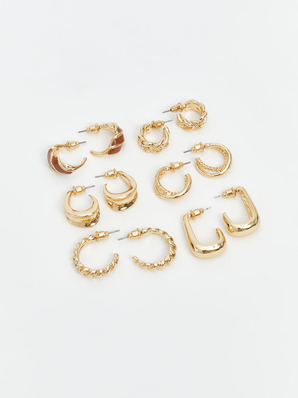 Sarı Kadın Küpe Seti 6'lı