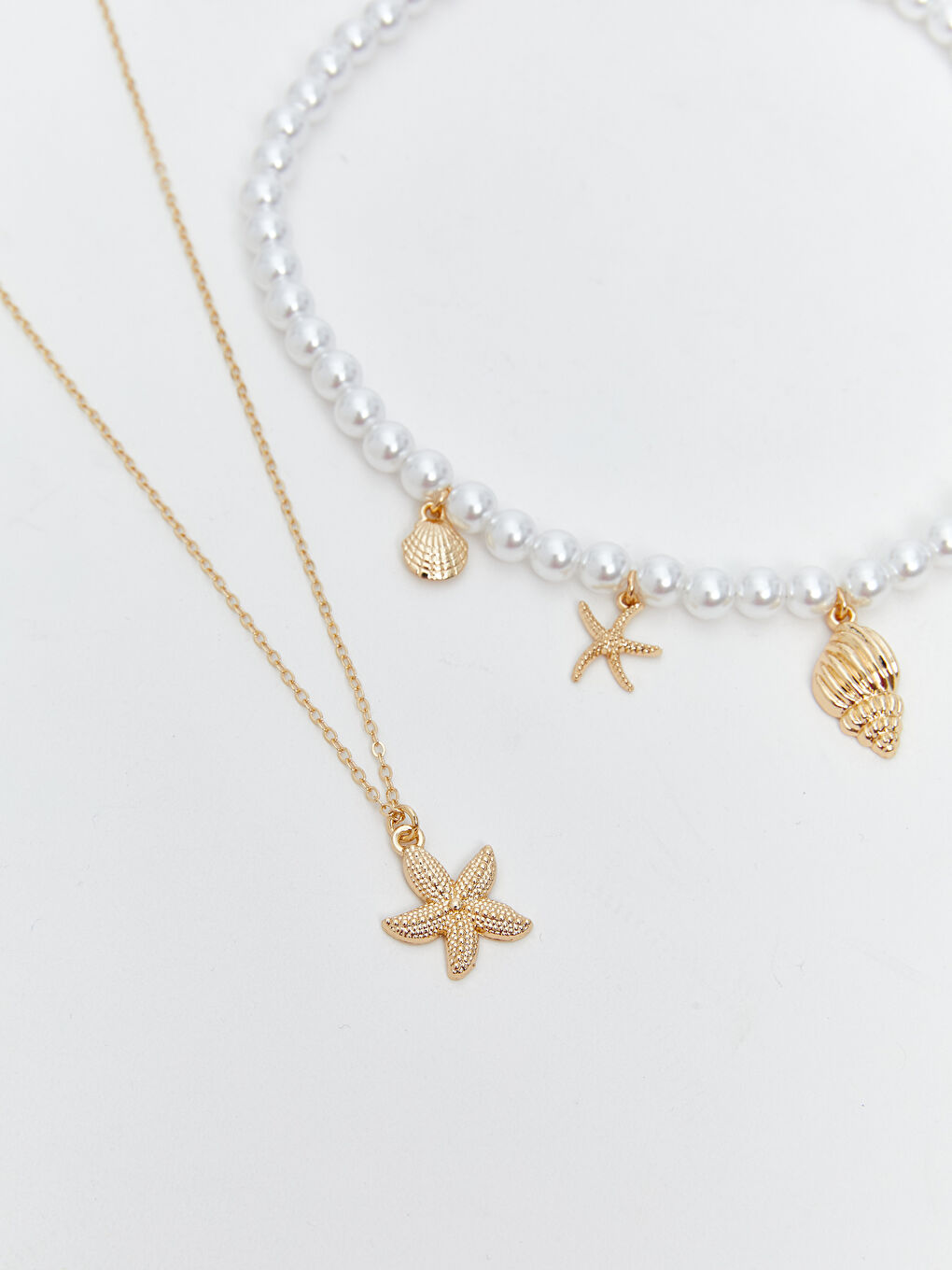 Sarı Taşlı Kadın Kolye Seti 3'lü-1