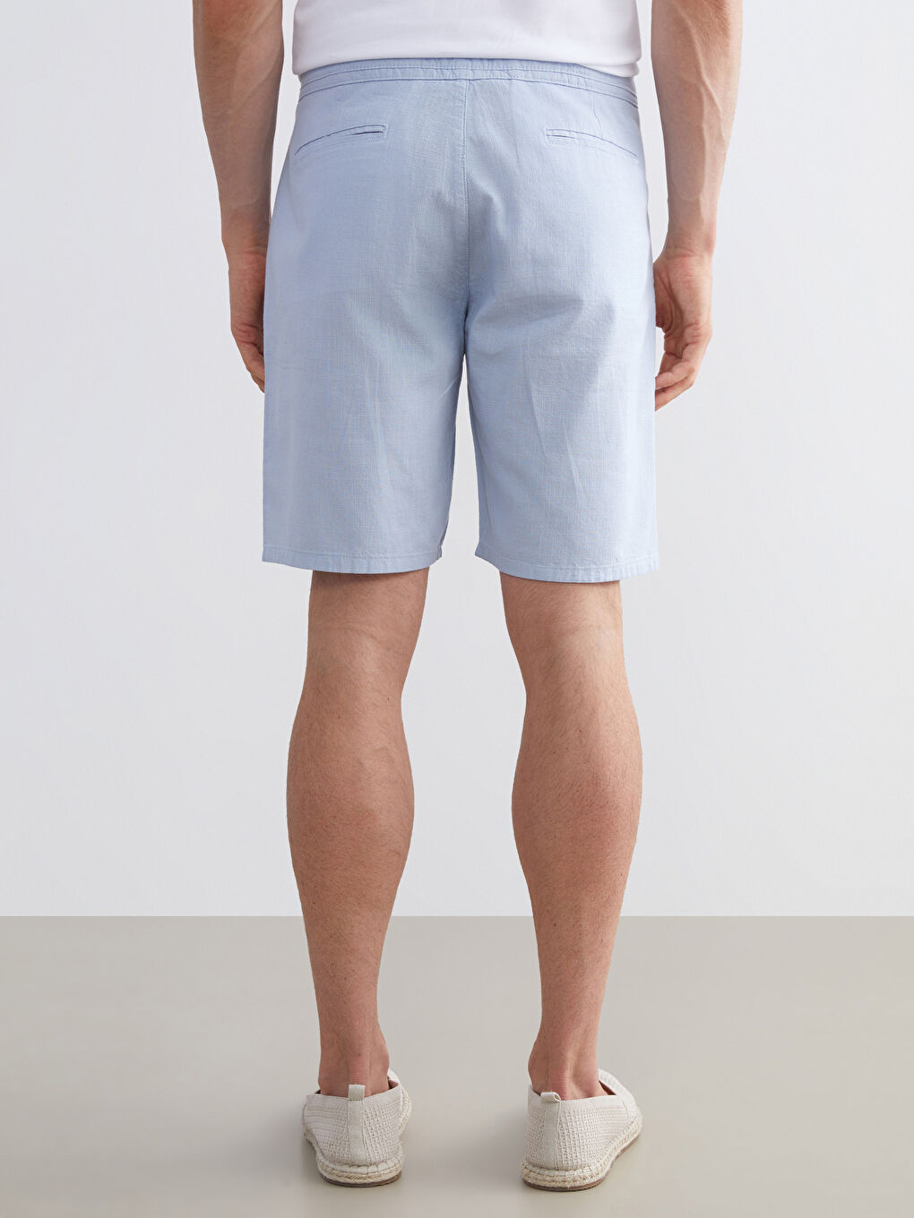 Mavi Slim Fit Gabardin Erkek Şort-3