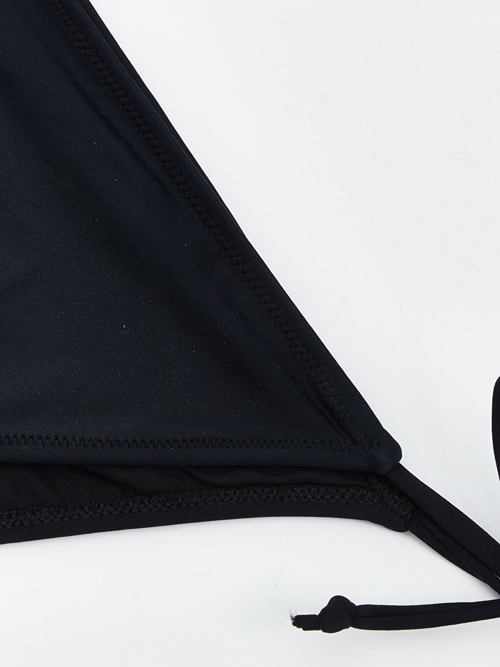 Siyah Düz Bağlama Detaylı Kadın Bikini Alt-2