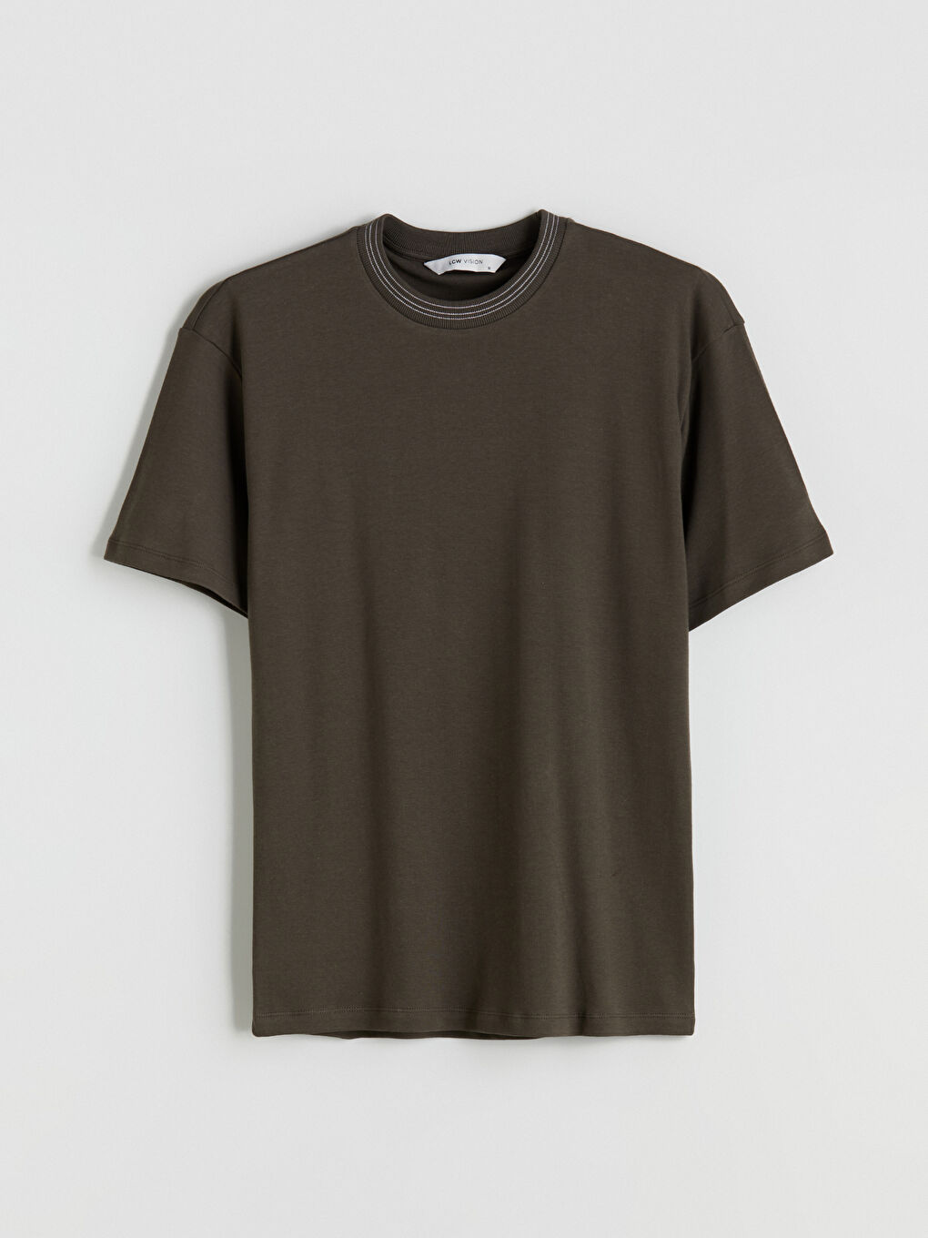 Haki Bisiklet Yaka Erkek Tişört-4