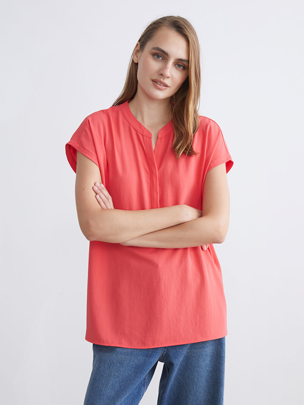 LCWAIKIKI Classic Woman RED Blouse -S5S174Z8-H1B