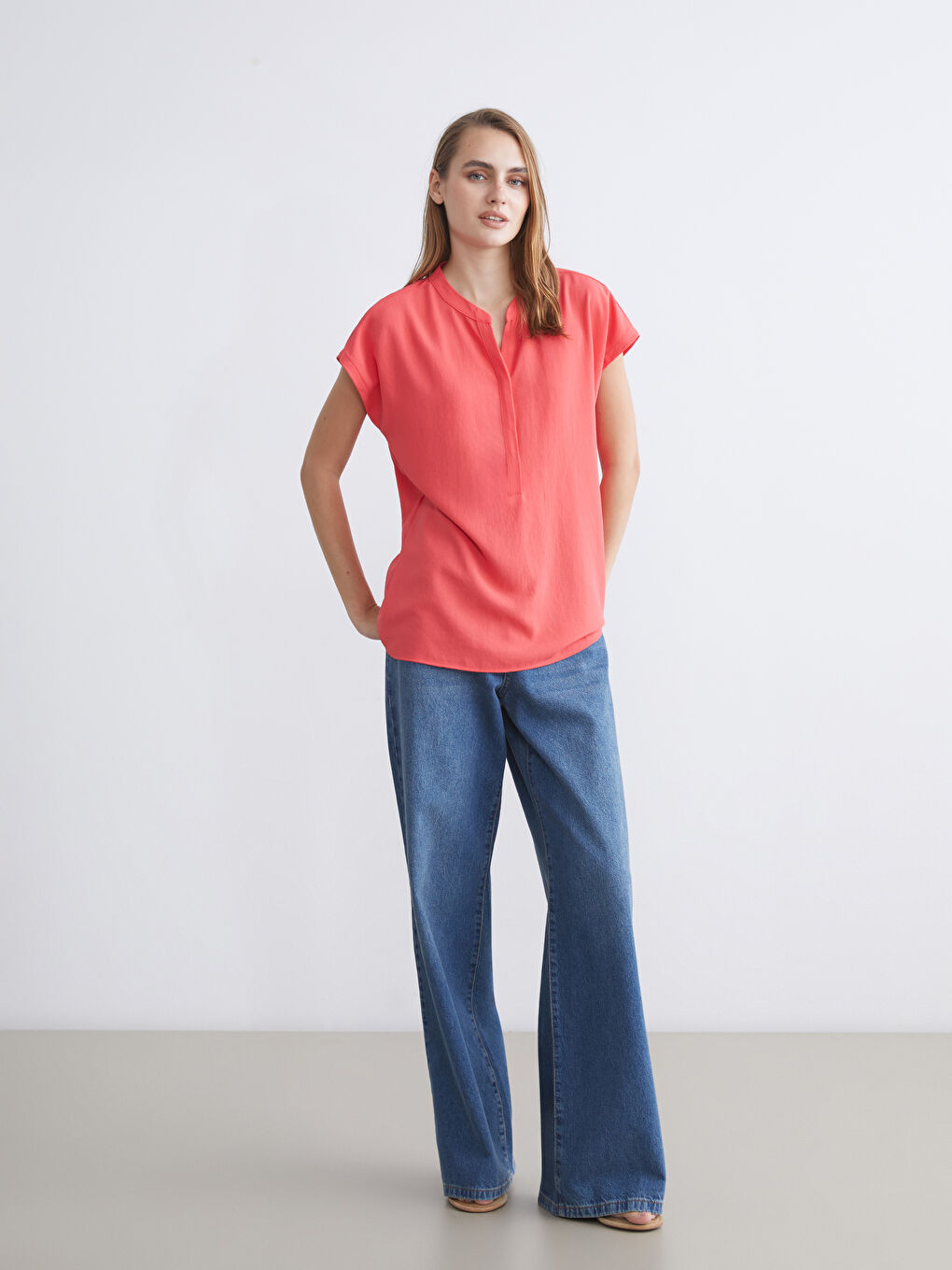 LCWAIKIKI Classic Woman RED Blouse -S5S174Z8-H1B