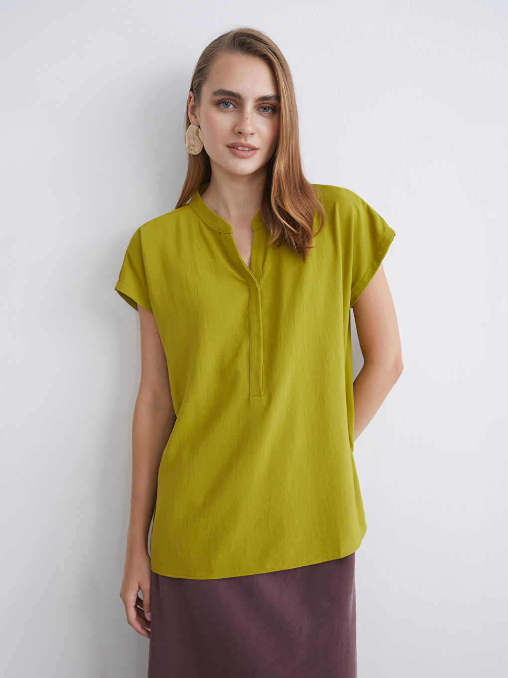 LCWAIKIKI Classic Woman GREEN Blouse -S5S174Z8-QYS