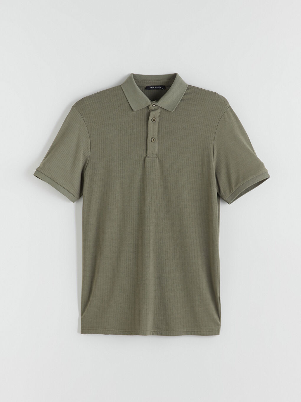 Haki Polo Yaka Erkek Tişört-4