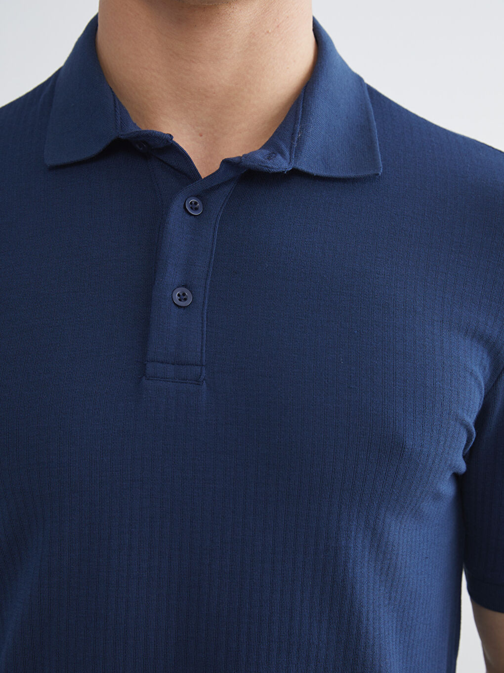 Lacivert Polo Yaka Erkek Tişört-2