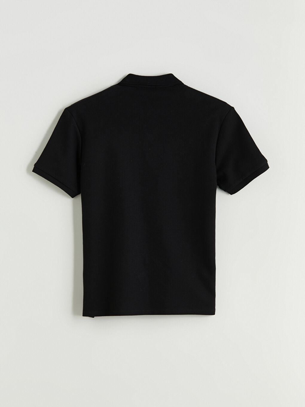 Siyah Polo Yaka Erkek Tişört-5