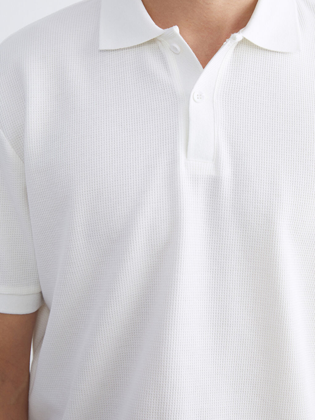 Ekru Polo Yaka Erkek Tişört-2