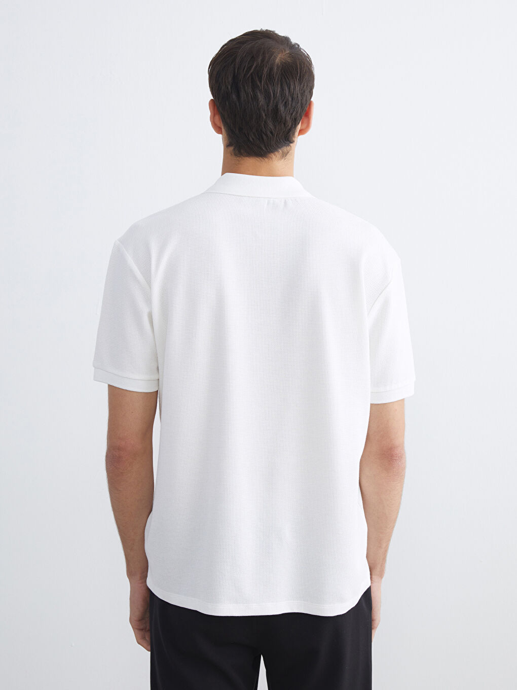 Ekru Polo Yaka Erkek Tişört-3