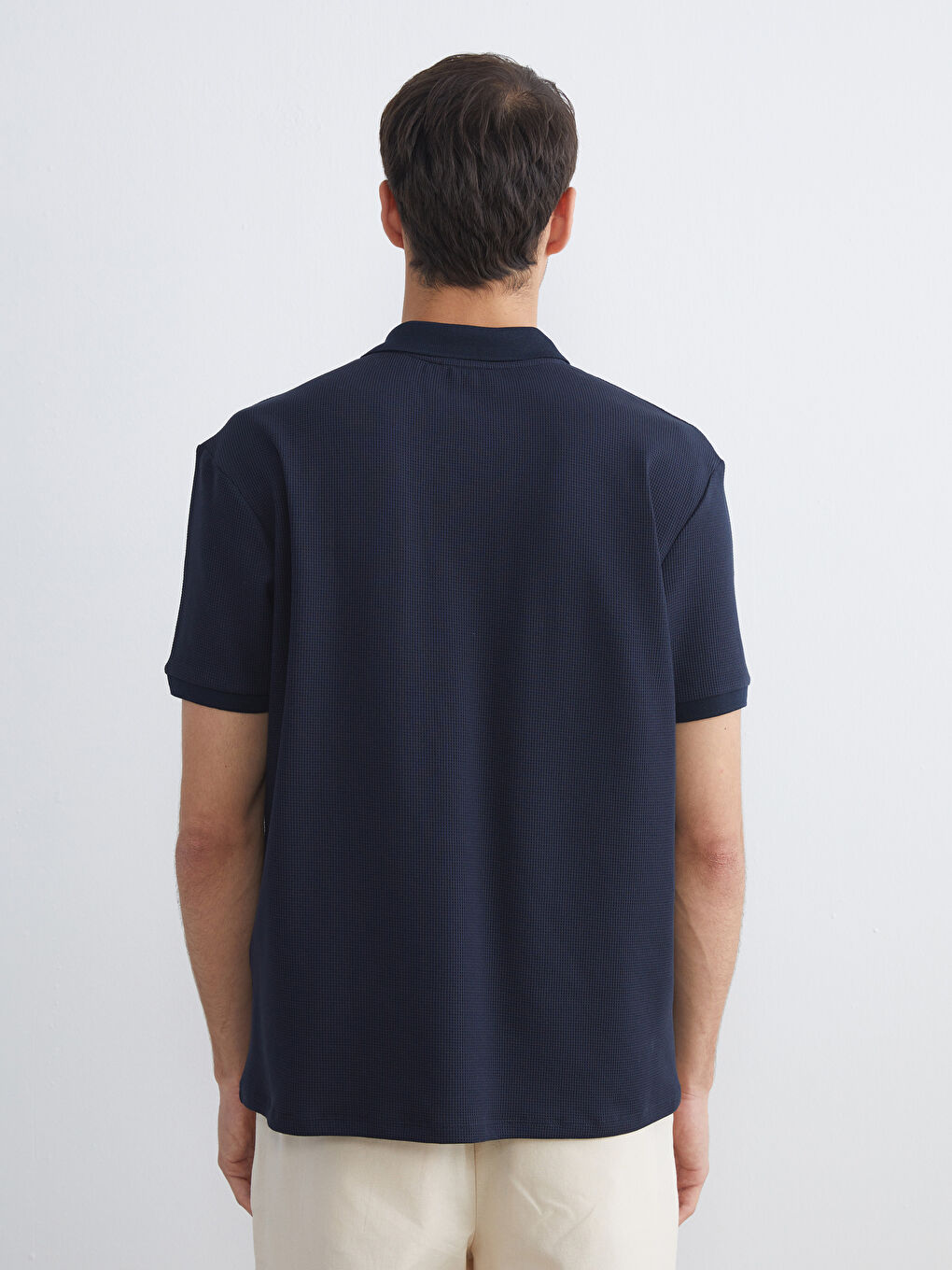 Lacivert Polo Yaka Erkek Tişört-3