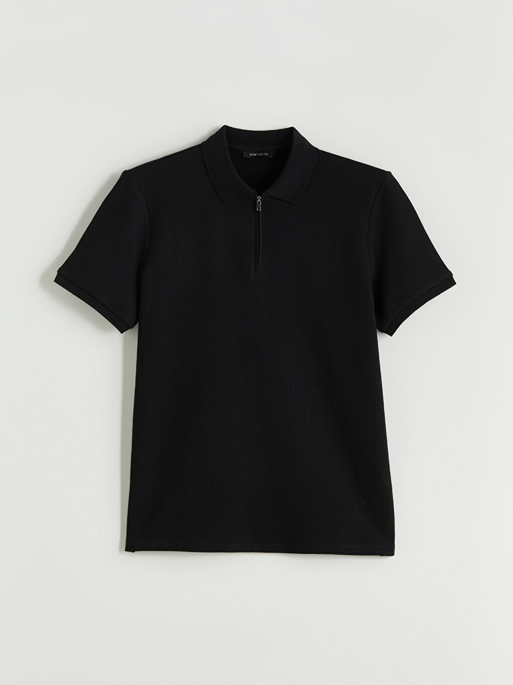 Siyah Polo Yaka Erkek Tişört-4