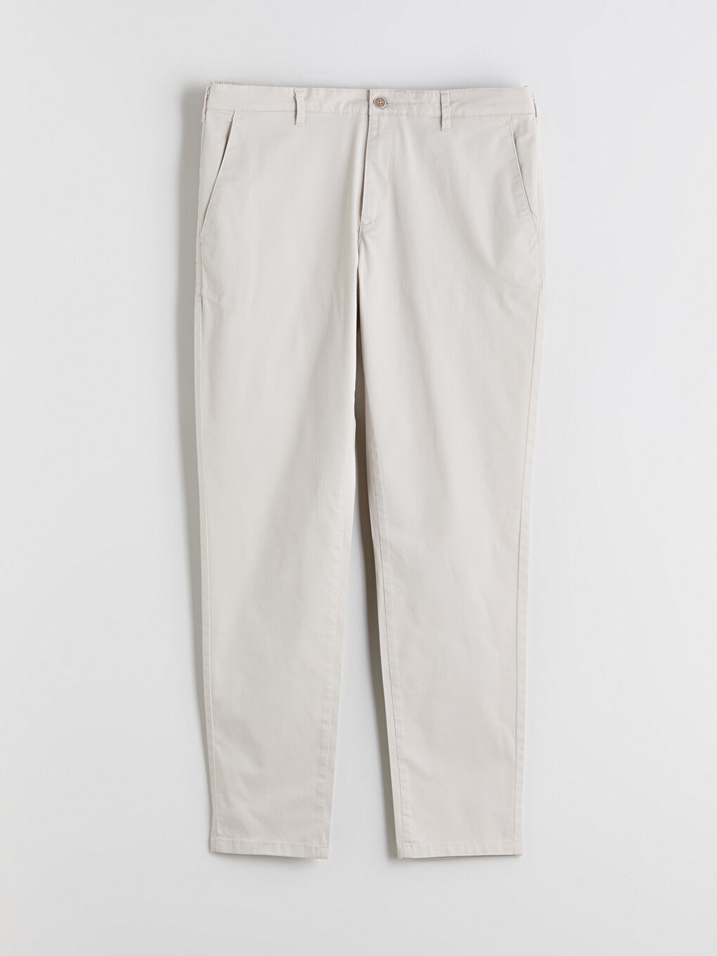 Bej Dar Kalıp Erkek Chino Pantolon-4