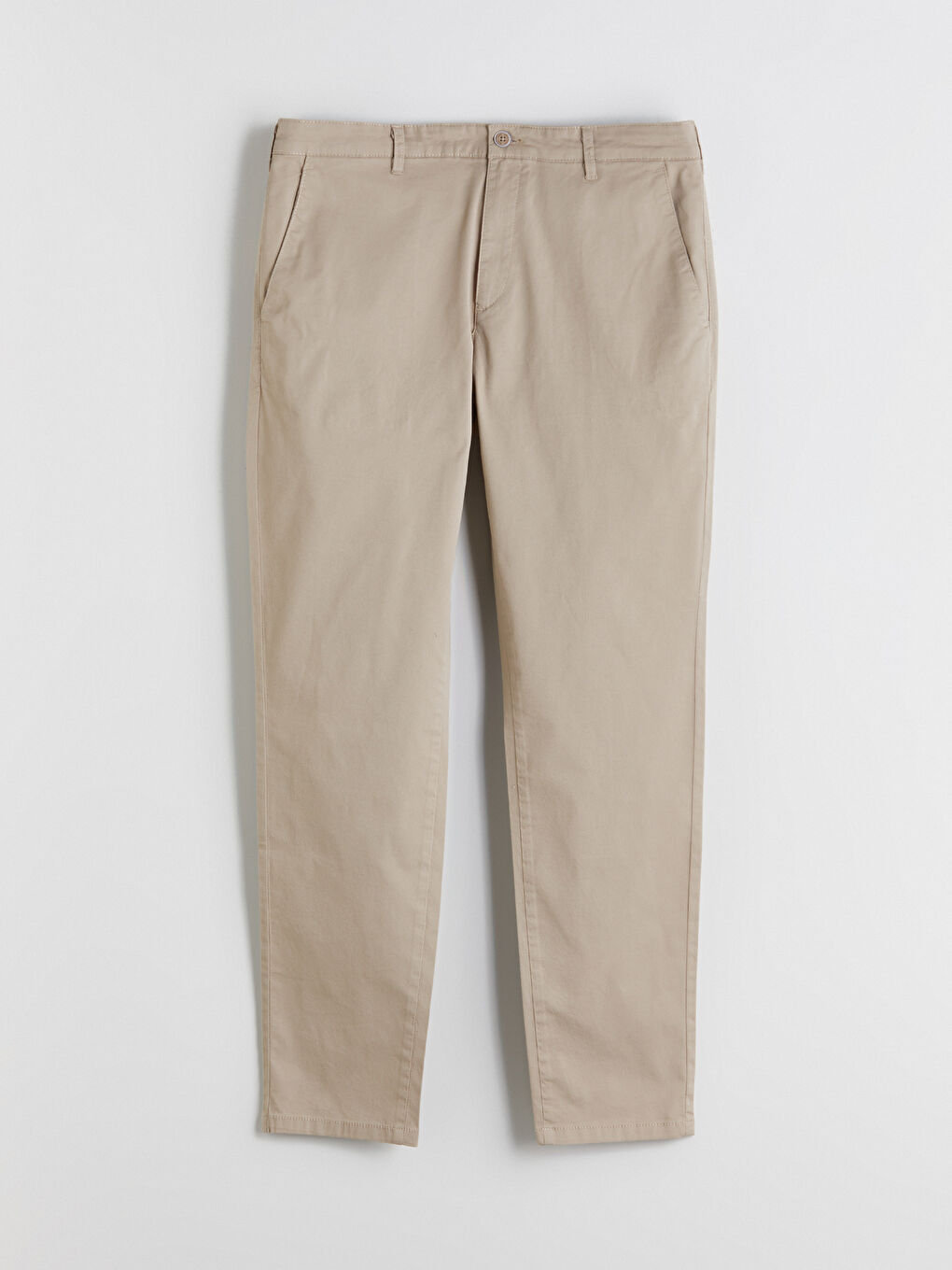 Bej Dar Kalıp Erkek Chino Pantolon-4