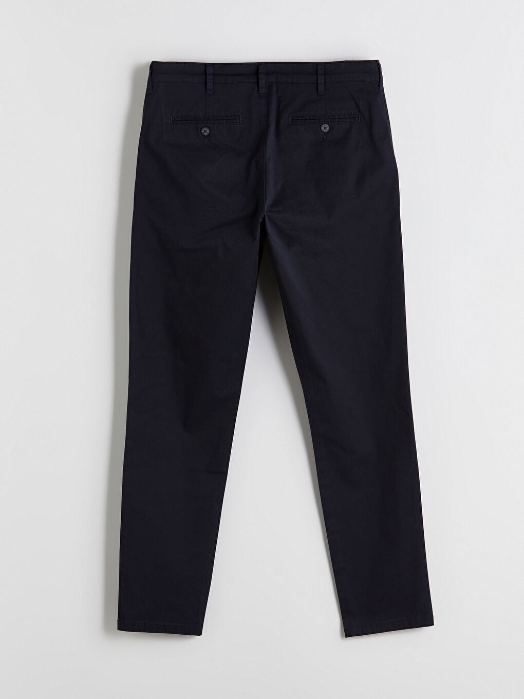 Lacivert Dar Kalıp Erkek Chino Pantolon-5