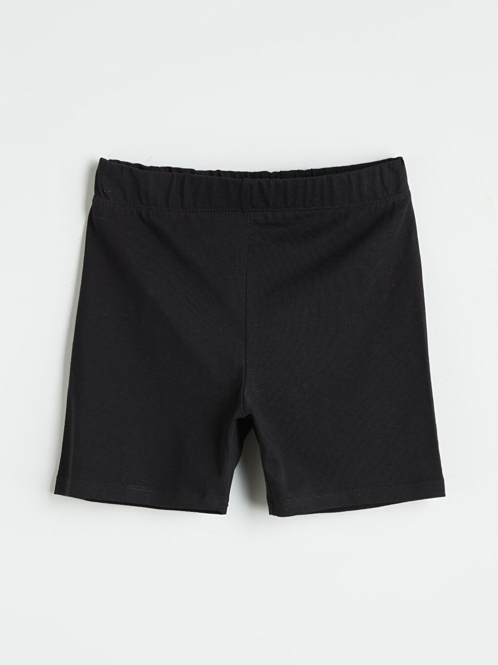 Siyah Beli Lastikli Kız Çocuk Kısa Tayt