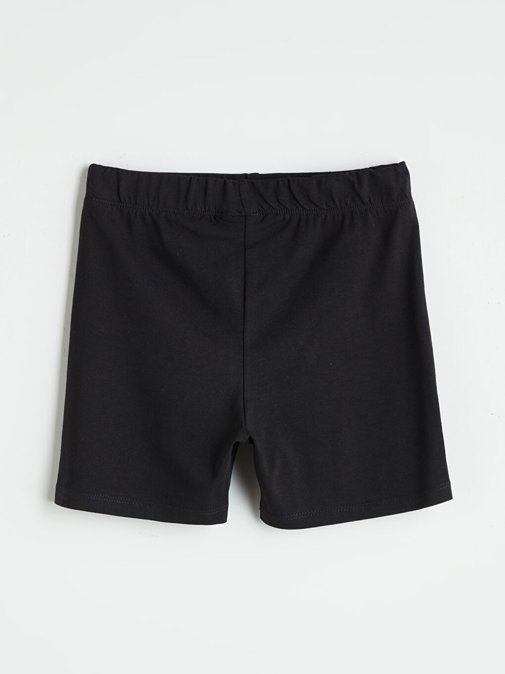 Siyah Beli Lastikli Kız Çocuk Kısa Tayt-1