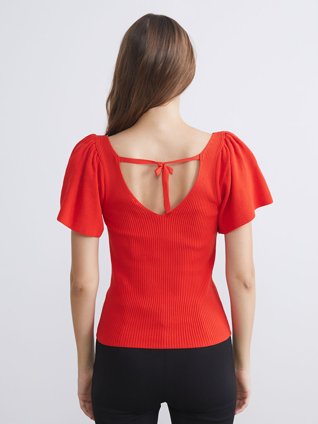 LCWAIKIKI Classic V Neck Women's Knitwear Sweater -S5S223Z8-CRT