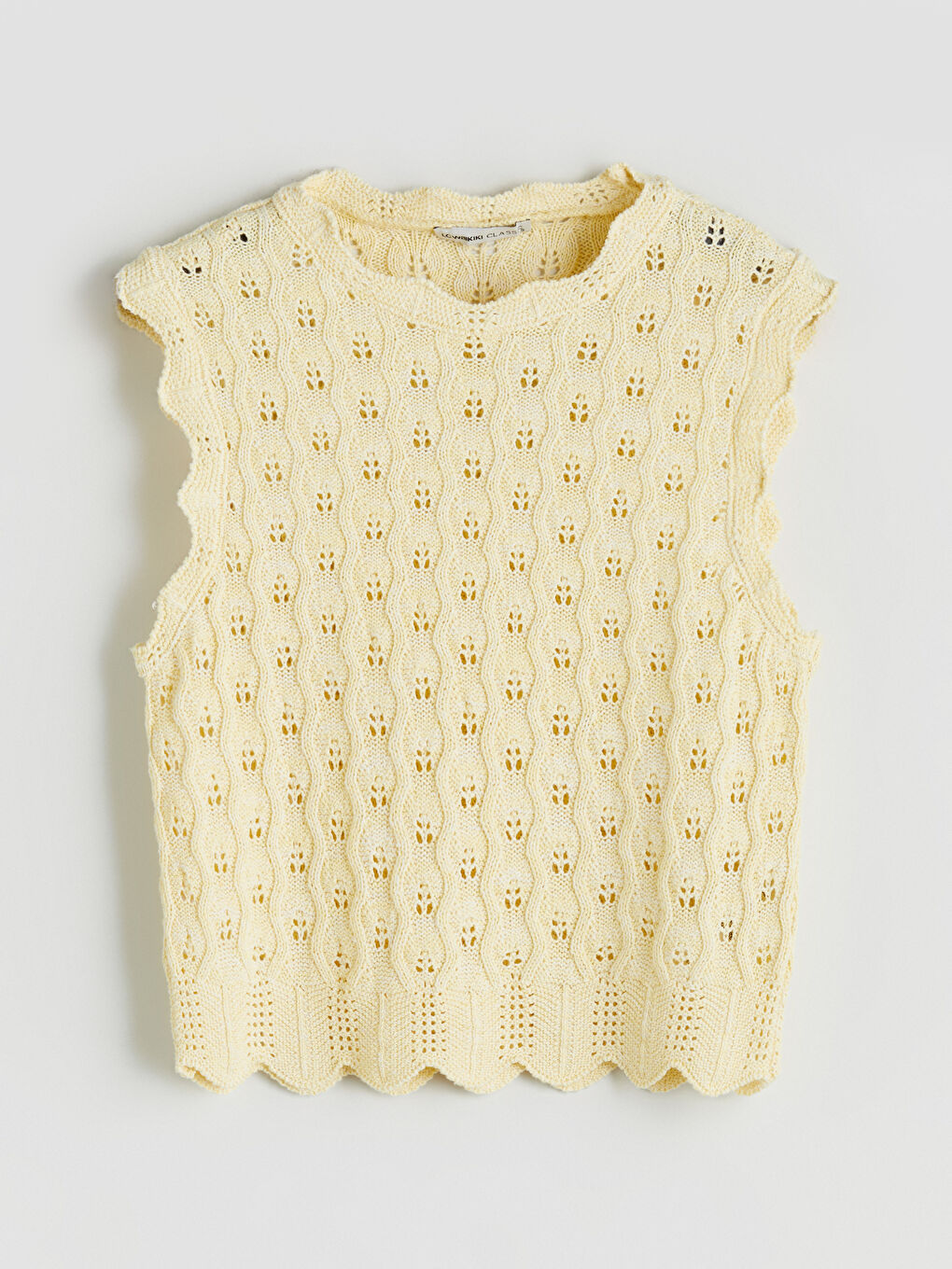 LCWAIKIKI Classic Crew Neck Hole-Knitted Women's Knitwear Sweater Vest -S5S226Z8-1FK