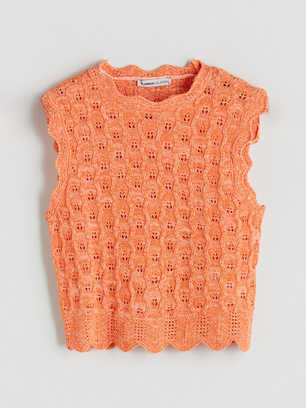 LCWAIKIKI Classic Crew Neck Hole-Knitted Women's Knitwear Sweater Vest -S5S226Z8-CSX