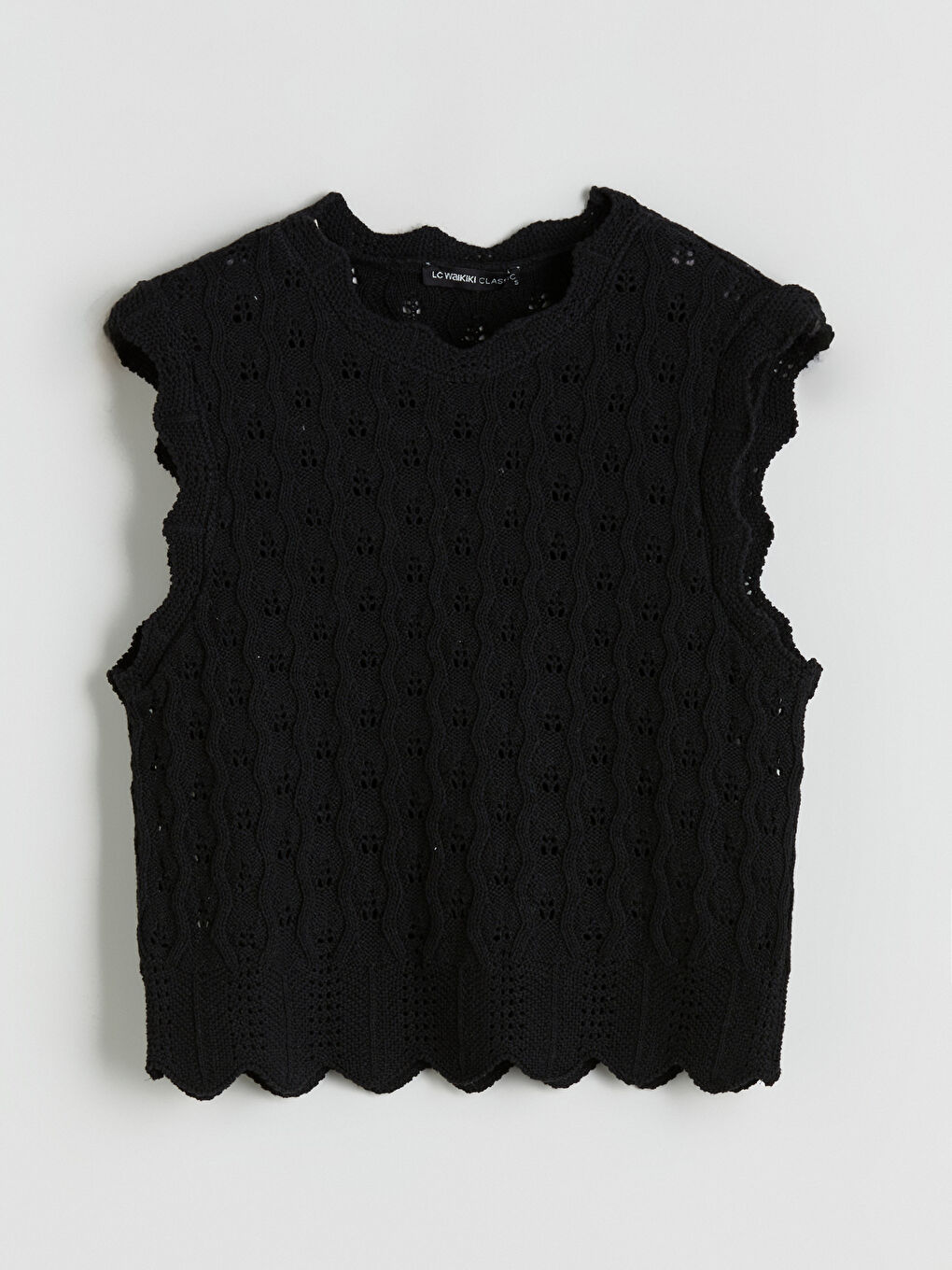LCWAIKIKI Classic Crew Neck Hole-Knitted Women's Knitwear Sweater Vest -S5S226Z8-CVL