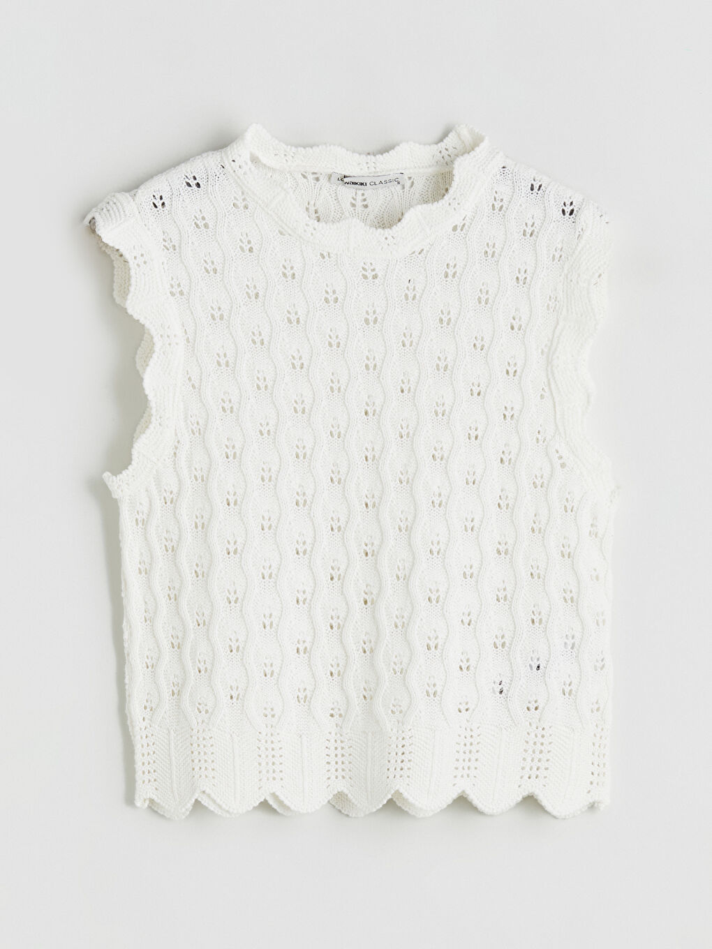 LCWAIKIKI Classic Crew Neck Hole-Knitted Women's Knitwear Sweater Vest -S5S226Z8-R9J