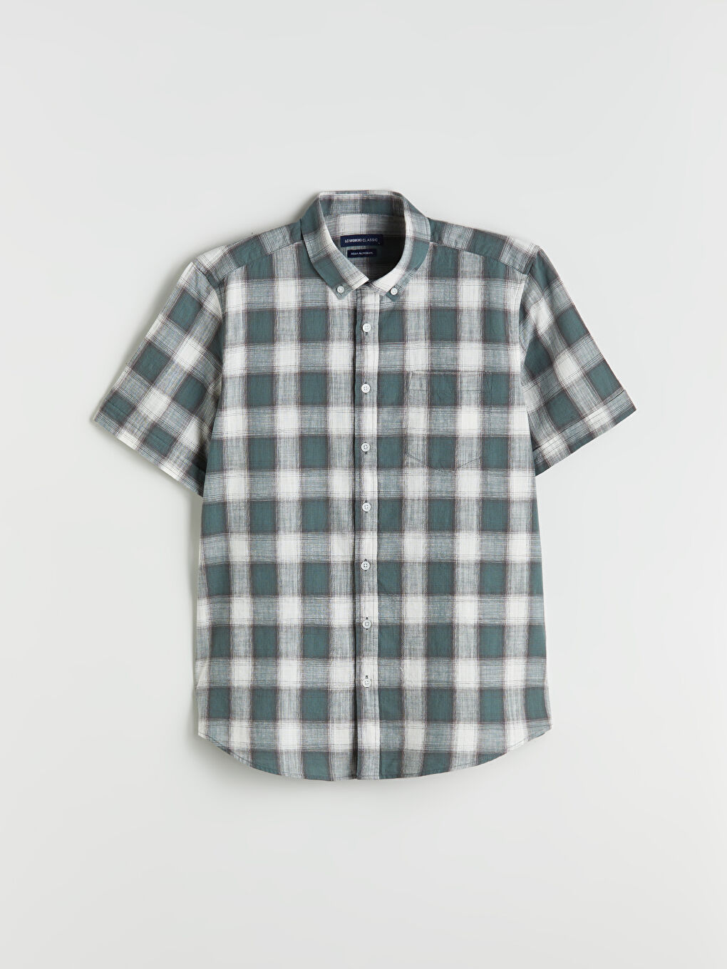 LCWAIKIKI Classic Regular Fit Short Sleeve Plaid Poplin Men's Shirt -S5S230Z8-LME