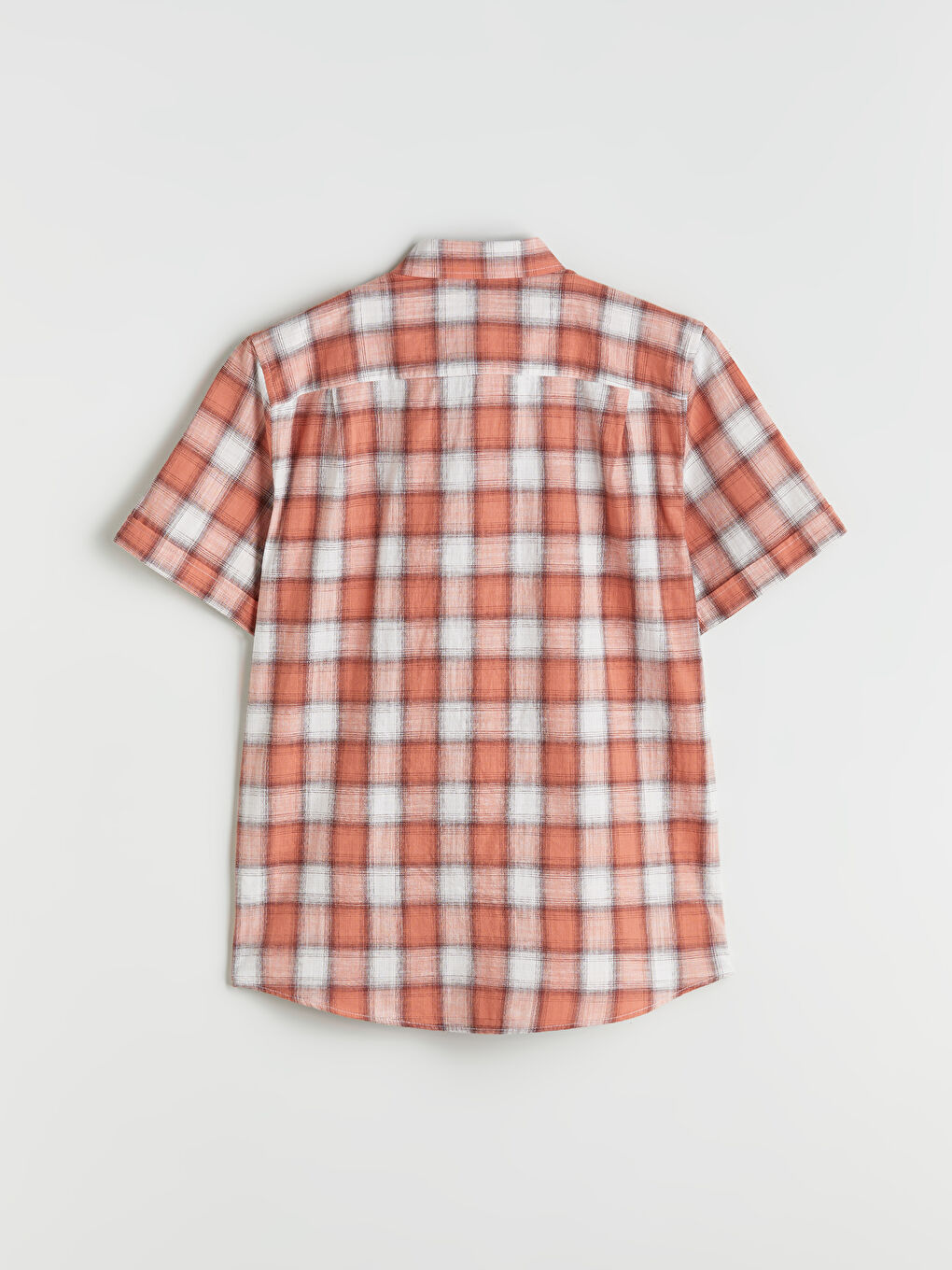 LCWAIKIKI Classic Regular Fit Short Sleeve Plaid Poplin Men's Shirt -S5S230Z8-LND