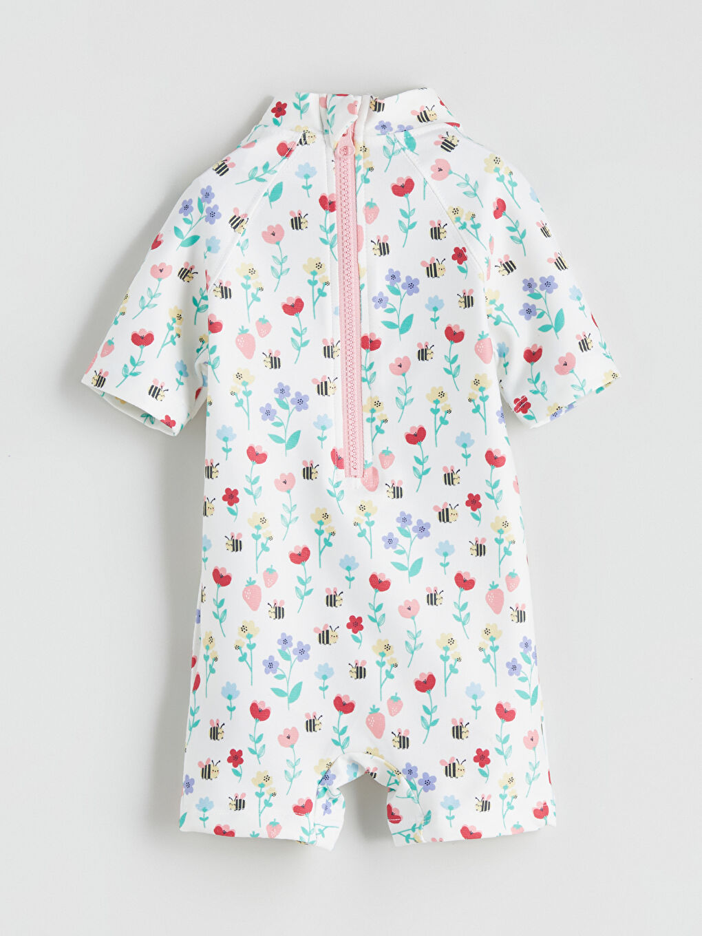 LCW Kids Crew Neck Floral Baby Girls' Swimsuit -S5S234Z1-LU7