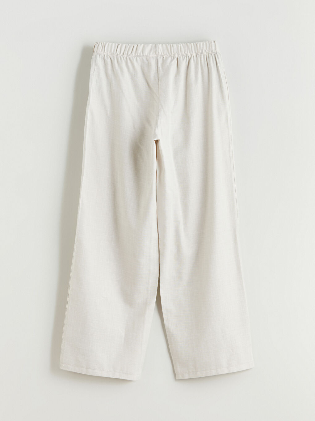 Bej Kare Yaka Poplin Kadın Pijama Takımı-9