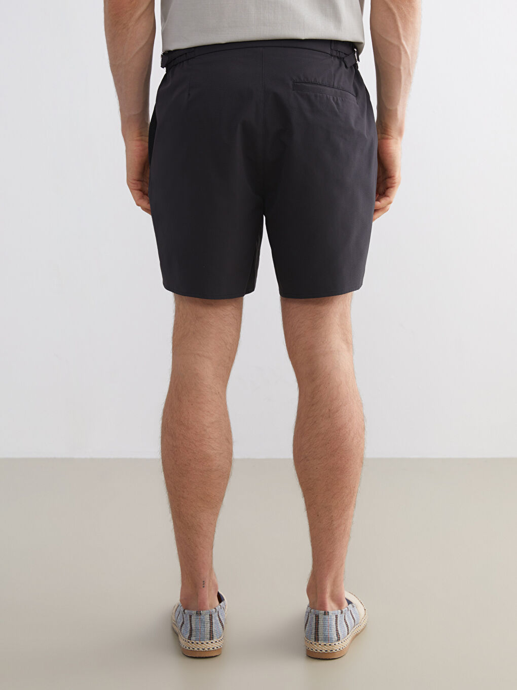 Siyah Kısa Boy Erkek Deniz Şortu-3