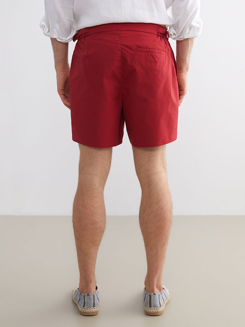 Kırmızı Kısa Boy Erkek Deniz Şortu-3