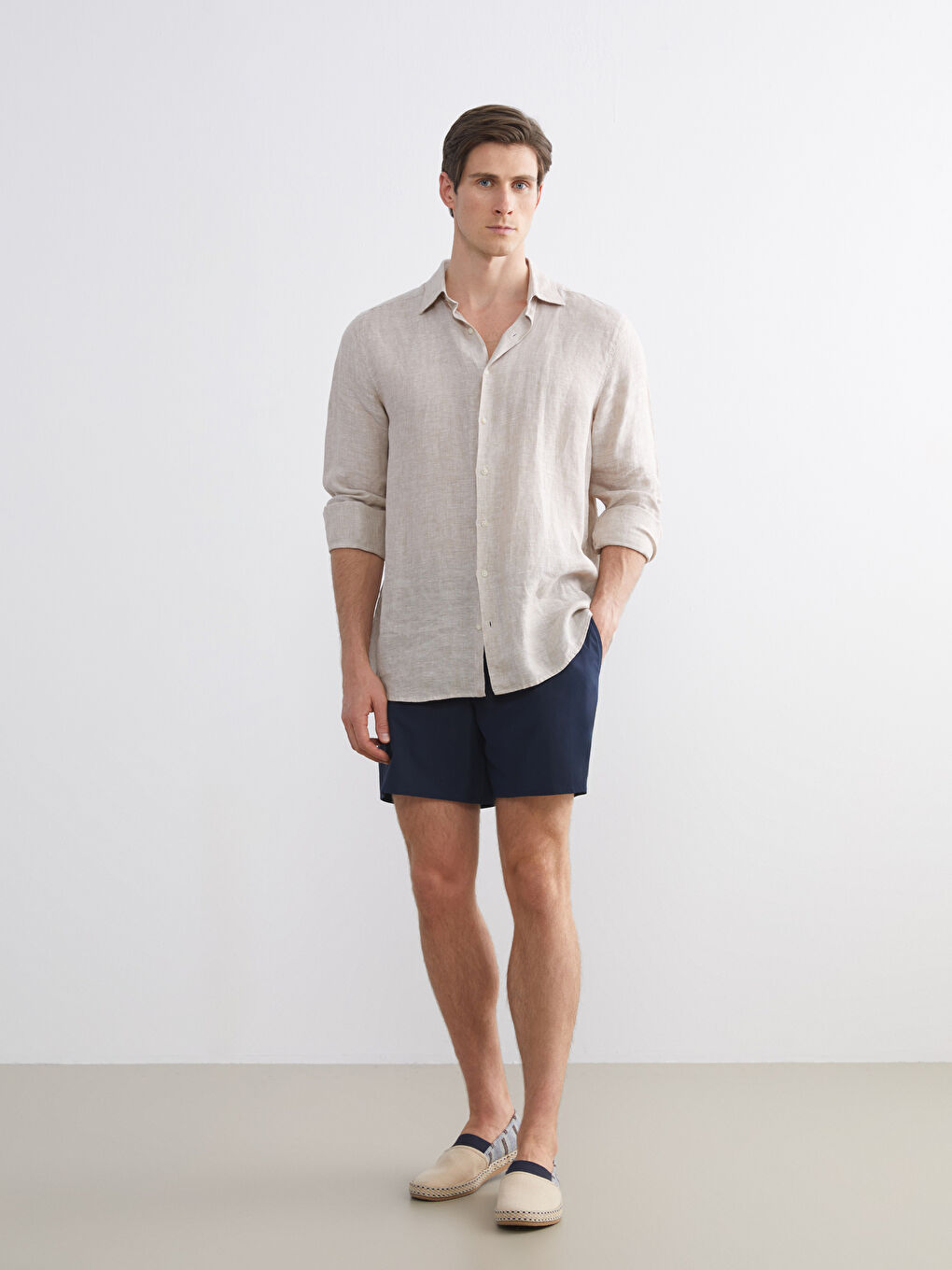 Lacivert Kısa Boy Erkek Deniz Şortu