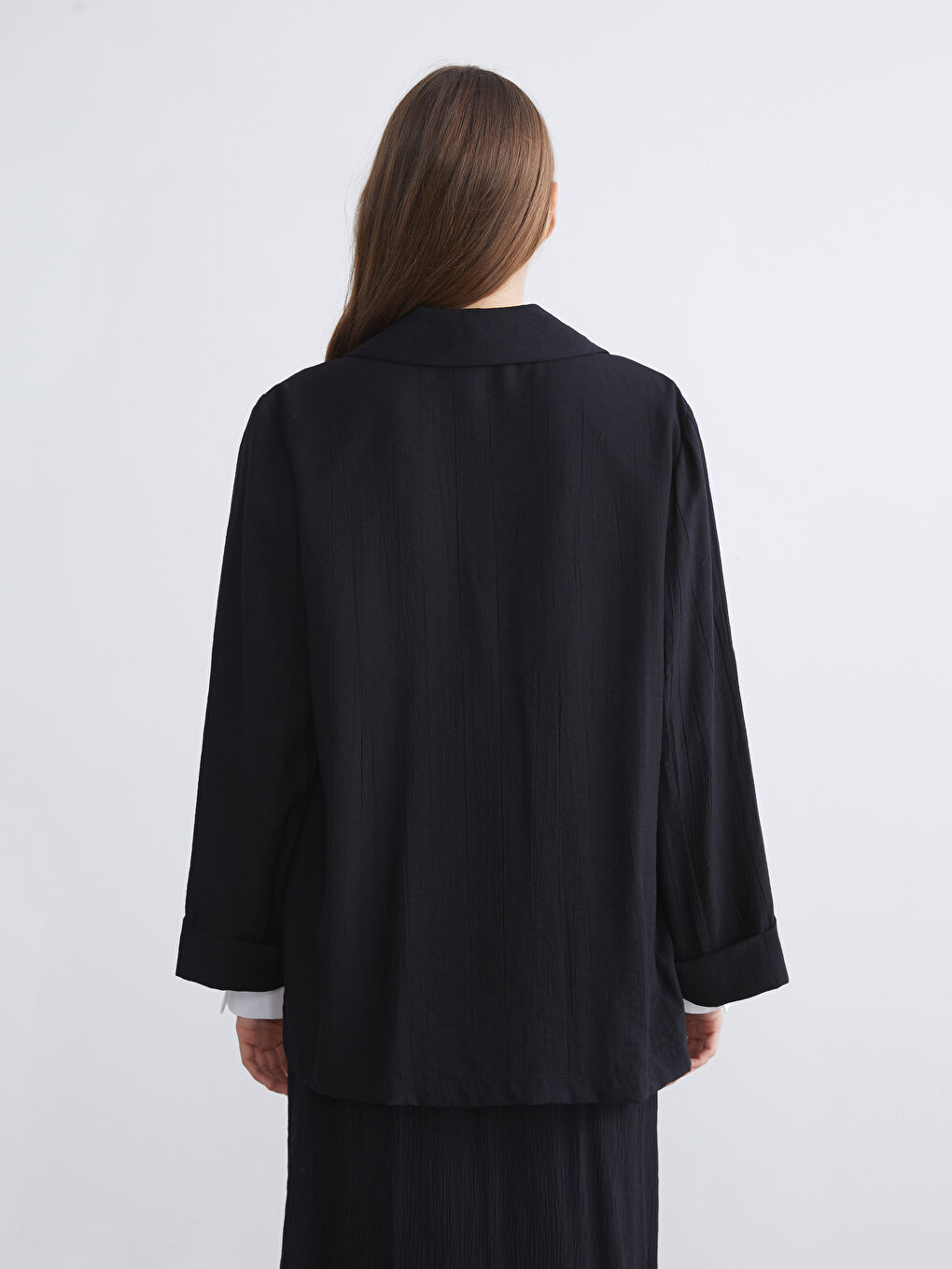 Siyah Dokulu Kadın Ceket-4