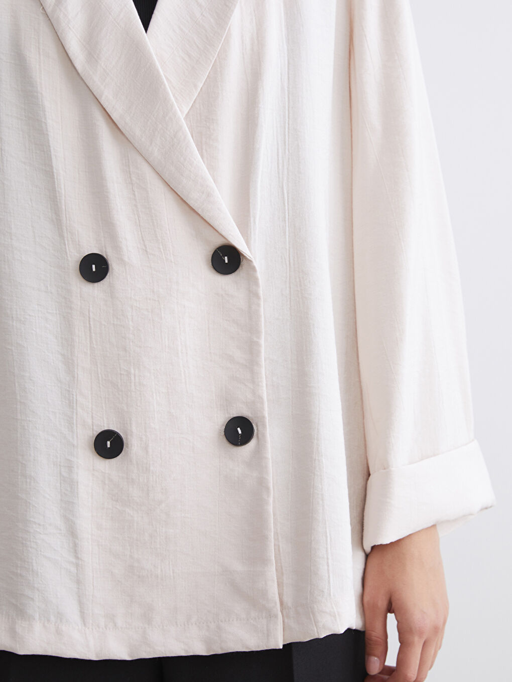 Bej Dokulu Kadın Ceket-2