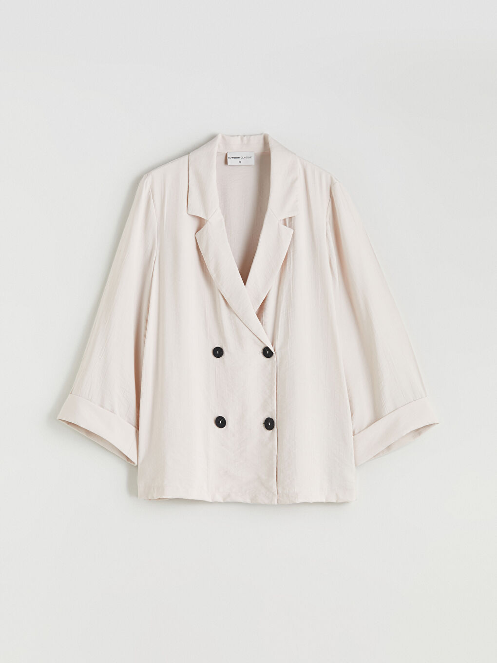 Bej Dokulu Kadın Ceket-4