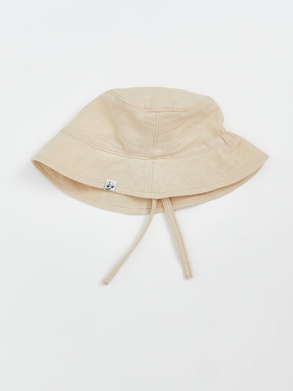 Bej Erkek Bebek Bucket Şapka-1