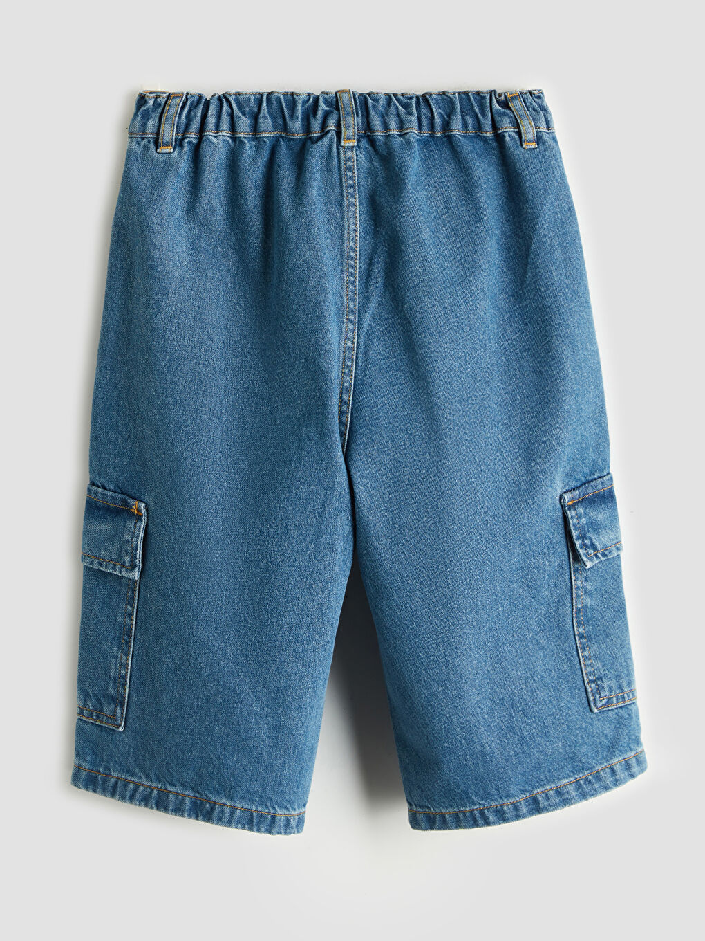 LCW Kids Elasticated Waist Boys' Cargo Denim Shorts -S5S291Z4-309