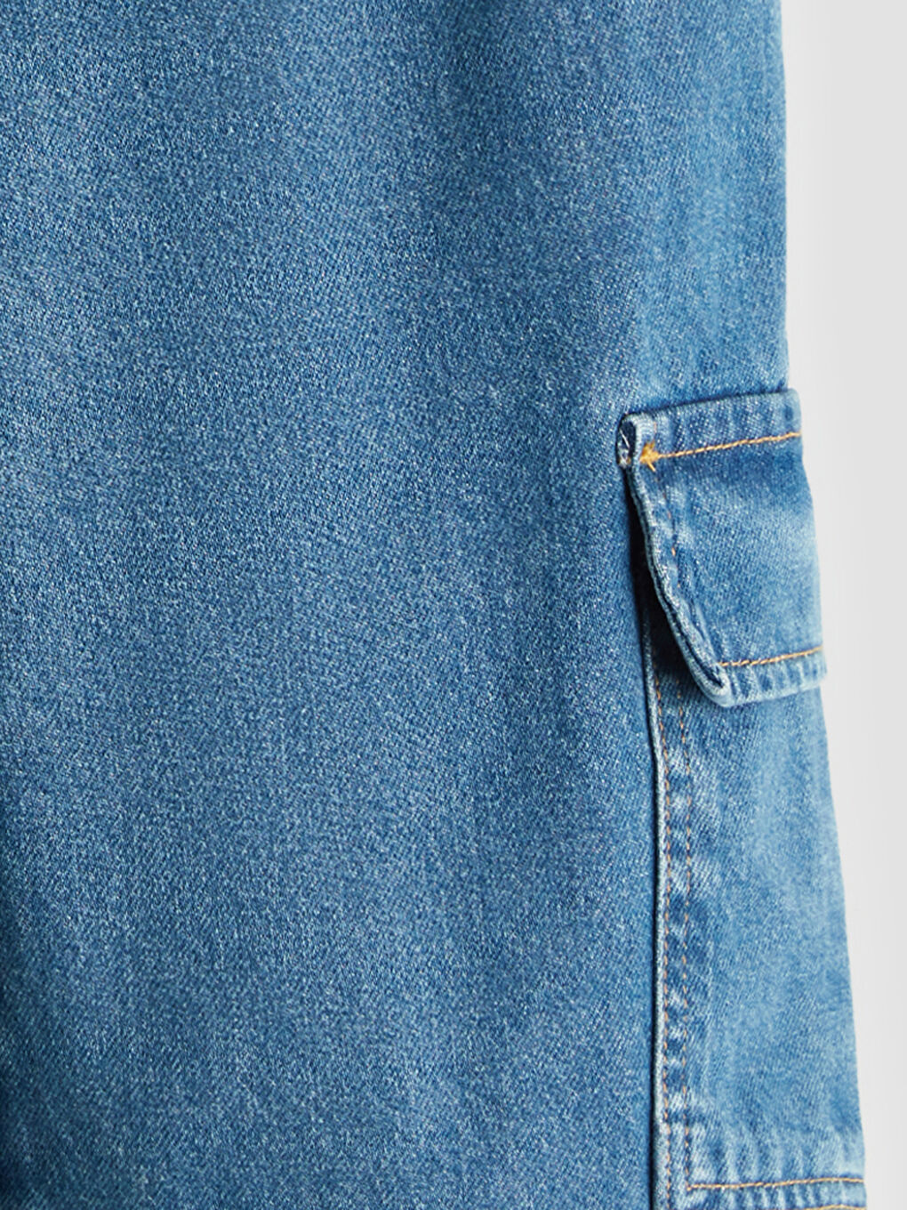 LCW Kids Elasticated Waist Boys' Cargo Denim Shorts -S5S291Z4-309