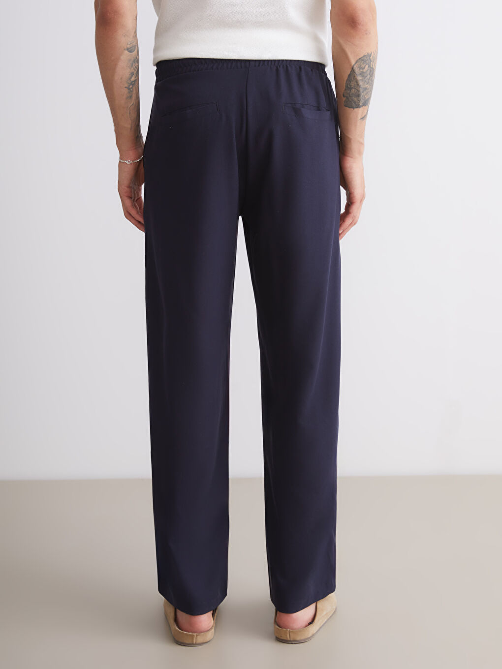 Lacivert Rahat Kalıp Erkek Pantolon-3