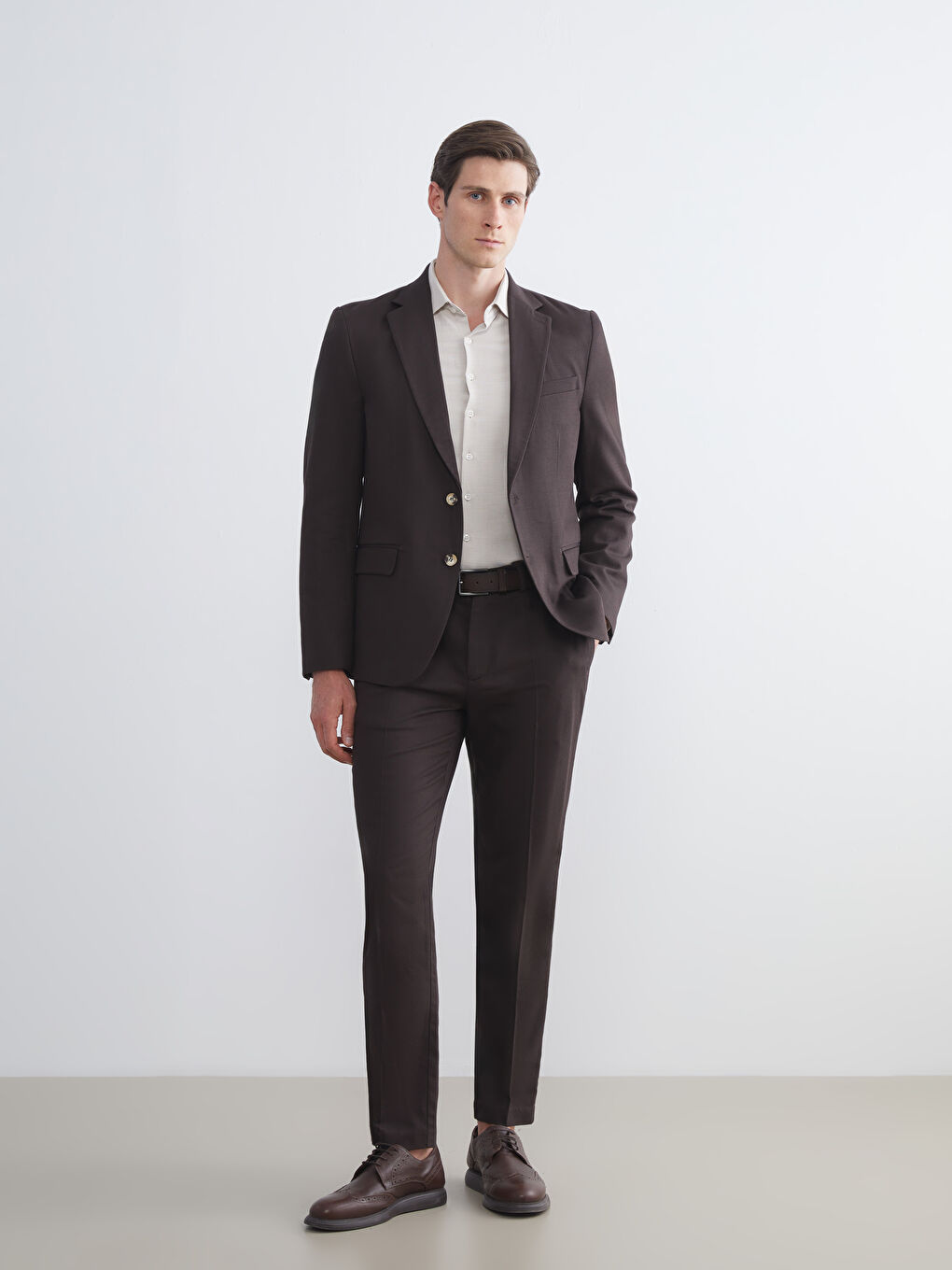 LCWAIKIKI Formal Slim Fit Twill Men's Trousers -S5S355Z8-ZUU